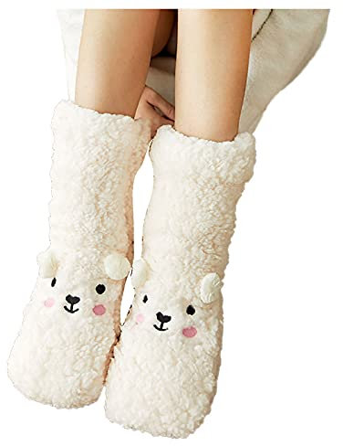 TianWlio Weihnachts Socken Kuschelsocken Damen Socks Socken Comics warm Socken Hausschuhe Frauen Schlafboden dicken Socken rutschfeste Socken Weihnachtssocken Kuschelsocken Christmas Socks