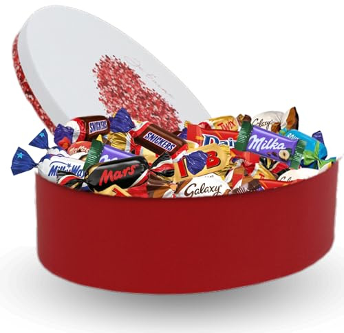 CÉLÉBRATIONS, MILKA, TOBLERONE -Coffret Je t'aime garni de 60 chocolats | Boîte Je t'aime prête à offrir - cadeau Saint-Valentin, fête des Mères, fête des Pères, anniversaire - cadeau femme, homme