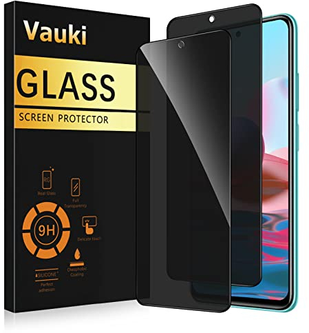 Vauki Protector Pantalla Privacidad para Xiaomi Redmi Note 10 4G/10S 4G 2 Piezas,Cristal Templado Anti Espía,Anti-Espía Vidrio Película,9H Dureza,Anti-Arañazo,Sin Burbujas,Privacy Screen Protector