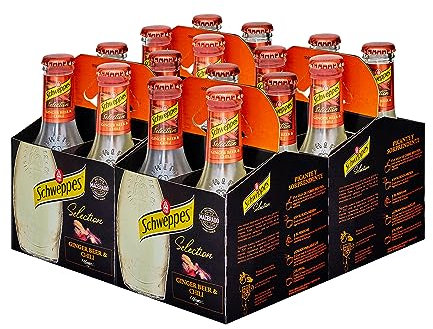 Schweppes Selection Ginger Beer - Vidrio, Pack 6 cestas 4 x 20 cl (total: 24 botellas)