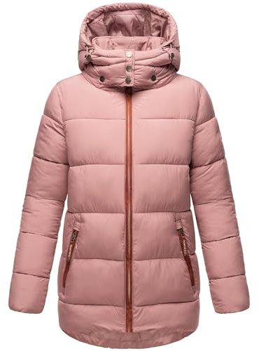 Navahoo Damen kurze Winterjacke Steppjacke warm mit abnehmbarer Kapuze Wattewölkchen XS-XXL