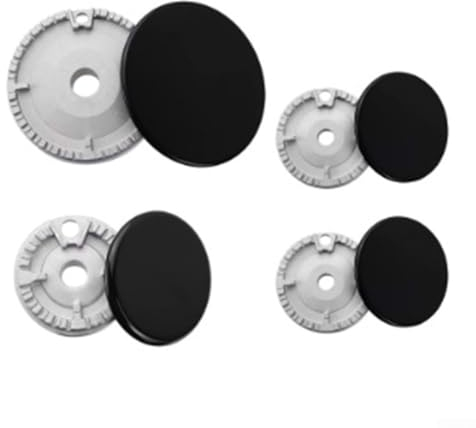 Oniissy Oven Cooker Hob Gas Burner Crown & Flame Cap Kit (Small, Medium & Large, 0.35-0.59in) (Flat)