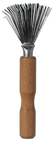 1 Stück Bürstenreiniger Kamm Reinigungsbürste Werkzeug mit Holzgriff für alle Bürstengrößen,Hair Brush Cleaner zum Entfernen von Haaren aus Haarbürsten und Kämmen,Kammreiniger Reinigen Bürsten