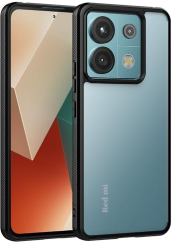 Cresee Coque pour Xiaomi Redmi Note 13 Pro 5G / Poco X6 5G, Étui Rigide Mat Translucide avec Bumper TPU Flexible Antichoc Housse de Protection Case, Noir