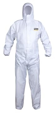 keep Type 5/6, 63 gr, Disposable Waterproof Overalls for Men, Women | Chemical Protection Coveralls Hazmat Suit | Industrial Safety Overalls Mens Workwear (XL, 1)