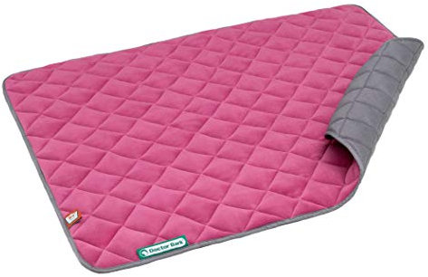 Doctor Bark Hundedecke Fleece Wendedecke - Flauschige, robuste Hundematte für größere Hunde - Liegedecke, waschbar bis 95°C (Pink/Hellgrau, L - 100x80 cm)