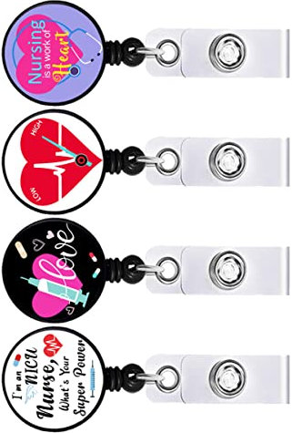 Operitacx 16pezzi Badge Retrattile Per e Medici Clip Per Tesserini Id Facile Da Indossare e Pratico Per Lavoro Realizzato Materiale Resistente