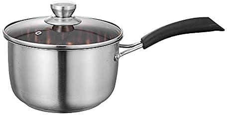 OQHAIR Casserole antiadhésive Durable en Acier Inoxydable pour kit de casseroles et poêles, ustensiles de Cuisine, Casserole à Lait pour cuisinière à Induction, cuisinière à gaz (Taille :