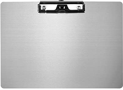 Metall-Klemmbrett,A4 Größe Edelstahl Zwischenablage,Clipboard zum Aufhängen, Schreibblock für Studenten(304 Querformat)