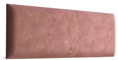 Muralo Wandkissen Gepolstert, Magic Velvet, Wandpolster - 90x30 cm, Altrosa | Wandpaneel, ideal als Bettkopfteil oder Lendenkissen - für Schlafzimmer und Wohnzimmer, einfache Anbringung mit Montagekleber