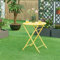 [en.casa] Gartentisch Sande Klapptisch 71 x Ø62 cm Balkontisch Stahl klappbar rund Gelb Outdoor-Beistelltisch faltbar