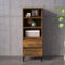 CCCINER Highboard Räuchereiche 40x36x110 cm Holzwerkstoff,Großes Highboard im Industriedesign Praktischer Stauraum für Küche, Wohnzimmer und Büro