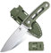 Purple Dragon Feststehendes Outdoor Messer Survival, Jagdmesser aus D2 Stahl Klinge,Fung Tang Bushcraft Camping Messer mit Lang G10 Griff und Kydex Scheide(Grün