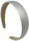 FSSTUD Serre-tête rétro en similicuir de 2,5 cm - Couleur unie - Rembourré - Pour femme et fille - Argenté