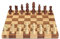 Natureich Massiv Holz Schach für Erwachsene Schachbrett Kinder Senioren Strategisches Denken Lernen Holzschachspiel Brettspiel Klassik Chess Walnuss