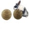 2 bolas masticables de conejo de paja natural, juguete de bola de molienda de conejo para mascotas pequeñas, bolas de hierba, juguetes naturales para masticar, juguete de actividad de animales