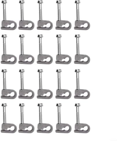 Cable Management Clip Kit, 20 Piece Set with Mounting Ties and Screws for Starlink Series Cables Organizer, Gray Plastic