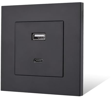 Prises USB à charge rapide 18 W 3 000 mA, 2 ports USB pour PC, compatible avec téléphone, ordinateur et Android. Prise murale Prises pour prise murale.
