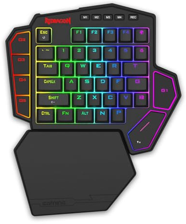 Redragon K585 HE Rapid Trigger Gaming Keyboard, 8K Wired One-Handed Mechanical Keyboard w/Next-Gen UltraMag 100% POM Silky Magnetic Switch, Dual-Module Floating Structure Design, Detachable Wrist Rest