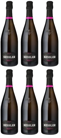 Kessler Sekt Rosé Réserve Vintage Schaumwein extra trocken Deutschland inkl. FeinWert E-Book (6 x 0.75 l)