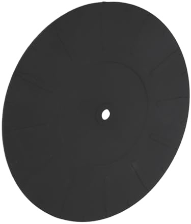 KIMISS Alfombrilla Giratoria de 7 Pulgadas para Todos los Tocadiscos - Almohadilla de Goma Antiestática para Mejorar la Calidad del Sonido