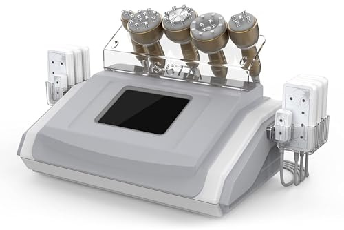 6-in-1 Radio Frequency Beauty Machine: 40K Cavitation Body Shaping Device with Microcurrent Face Lifting & Skin Tightening, Multifunctional RF Ultrasonic Slimming Equipment for Weight Loss, Cellulite