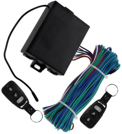Alasum di Accesso senza Chiave Auto, Telecomando Chiusura Centralizzata Auto, Kit Serratura Centrale con Telecomando, Abs Nero, Blocco Rapido