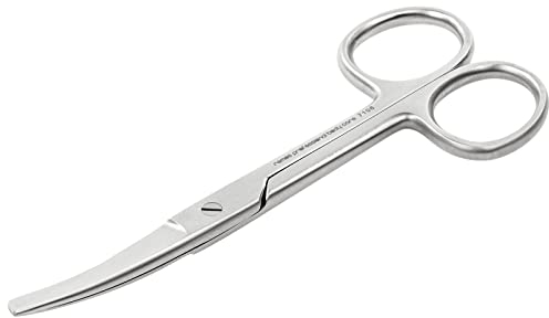 REMOS Haushaltsschere, Universalschere, spitz-rund, gebogene Schneide, 12 cm, Edelstahl