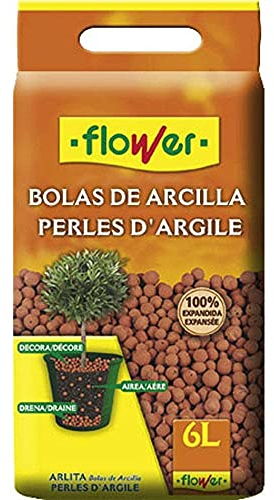 Flower - Greda Volcánica, 12/18, 6 l, Color Marrón, 28x7x44 cm