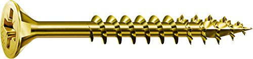 SPAX Universalschraube, 5,0 x 70 mm, 200 Stück, Kreuzschlitz Z2, Senkkopf, Teilgewinde, 4CUT, YELLOX, 0291020500705