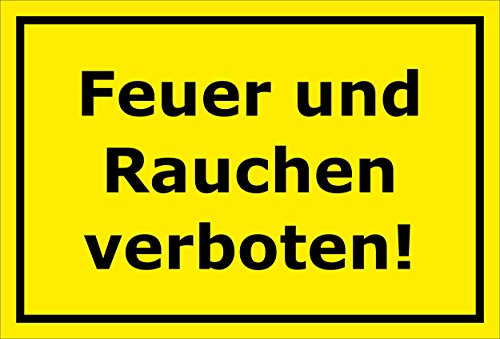 Melis-Folienwerkstatt Aufkleber Feuer u Rauchen verboten - 30x20cm – 20 VAR S00060-058-C
