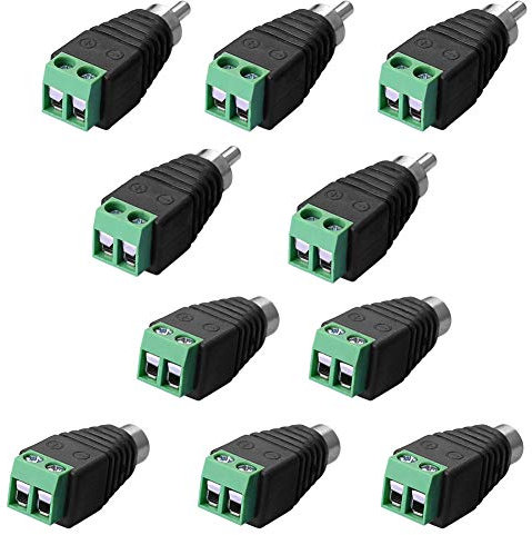 SIENOC 5 x maschio+5x femminaPhono cavo Spina maschio di AV Terminale a vite Connettore