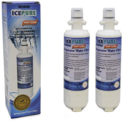 2 x IcePure RWF1200A Compatible LG LT700P Fridge Water Filter