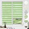 HOMEDEMO Doppelrollo Klemmfix ohne Bohren & mit Bohren, Rollos für Fenster und Tür, Grün, 65x150cm(BxH), Duo Rollo Klemmrollo lichtdurchlässig, Fensterrollo Sichtschutz