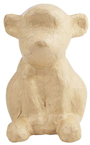 Décopatch SA203C - Brown papier-mâché stand - Size: 13x10x14.5 cm, Monkey - DIY - Customisable Décor - Completely Personalise - Creative Leisure Activity