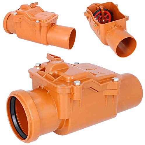 PEŠTAN Rückstauverschluss Ø DN 75 Orange | Rückschlagklappe Rückstauventil Rückstauklappe Rückstauverschluss Froschklappe Abfluss Abwasser KG HT Rohr