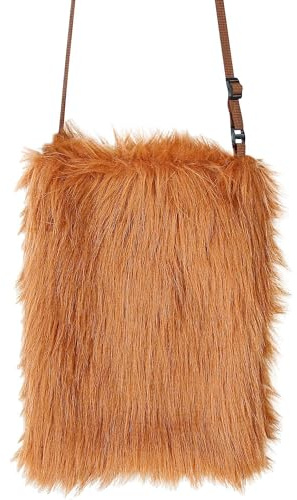 W WIDMANN MILANO Party Fashion - Plüsch Handtasche mit Felloptik | Accessoire für 80er Jahre Kostüme, Festival Outfits, Karneval, Retro Mottoparty
