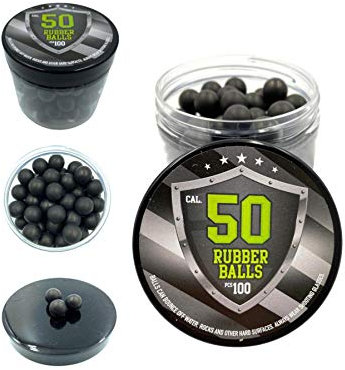 SSR 100 x Rubber Balls Paintballs 50 .Cal Bolas de Pintura Pelotas de Goma la Pistola Revolver 50 Calibre RAM