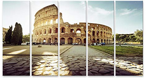 islandburner Bild auf Leinwand Kolosseum Rom Morgensonne Italien Bilder Wandbilder Poster