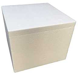 Thermobox, Styroporbox / Eisbox für Essen, Getränke & temperaturempfindliche Ware, Isolierbox aus Styropor mit Deckel, Maße: verschiedene, Volumen: bis 60,9 Liter
