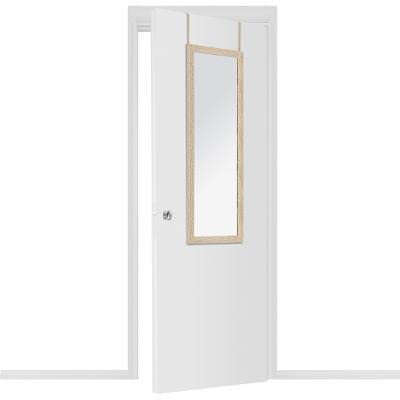 Miroir De Porte en Bois - L 35 X H 109 Cm - Beige
