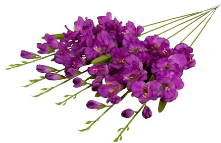 Seidenblumen Roß 6 Stück Gladiole 60cm lila FT Kunstblumen künstliche Schwertblume Blumen