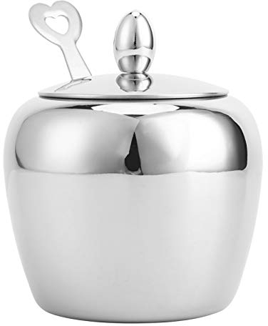 Allsor Azucarero de Acero Inoxidable, práctico y Resistente azucarero con Labio, para cafetería, Buffet, Restaurante casero
