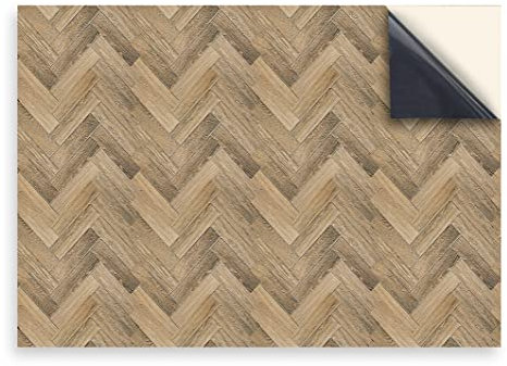 Stick & Go Repositionable Self Adhesive Dolls House Wallpaper 1:12 Scale (1 Sheet) - Light Herringbone - No. 115