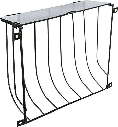 Anschraubbarer Heurhalter, 22 x 16 x 6 cm, Schwarz