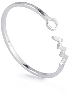 Dreamtimes Edelstahl Sternzeichen Ringe für Frauen 12 Sternzeichen Offener Ring Widder Löwe Jungfrau Zwillinge Waage Fische Skorpion Geburtstagsgeschenk (Wassermann)
