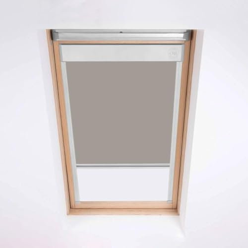 Classic Roof Blinds for Velux Roof Windows, Blackout Blind, Window Code UK08 Light Grey