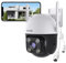 Tenda cámara de vigilancia WiFi exterior, cámara WiFi 2K con visión nocturna en color, audio bidireccional, detección de persona y de movimiento, alarma de sonido y luz, compatible con Alexa, CH3 V2.0