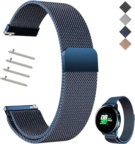 Edelstahl-Mesh Uhrenarmband Armband [14-24mm] für Smartwatches | Magnetverschluss & Werkzeugfreie Anpassung | Premium Metallgitter-Design | Wasserdicht & Atmungsaktiv | Unisex Business/Sport/Outdoor