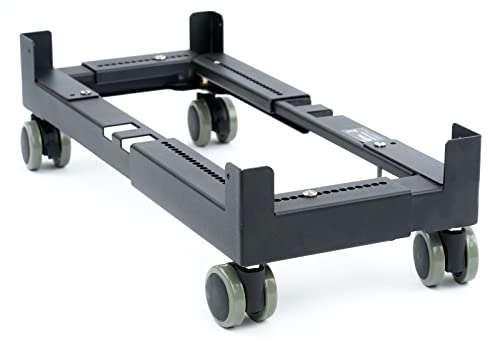 Donkey pc - Supporto CPU sotto tavolo in acciaio regolabile di grande dimensioni per computer da tavolo con ruote professionali in materiale ultra resistente e anti-scivolo. Supporto Torre Gaming.